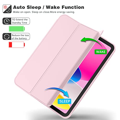 iMieet iPad (A16) 10.9 Inch TPU Case with Trifold Stand and Auto Sleep/Wake Feature