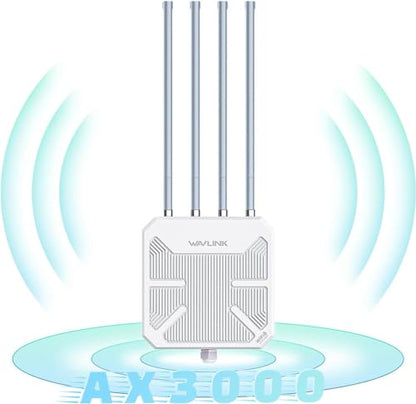 WAVLINK AX3000 WiFi 6 Outdoor Access Point, Dual-Band, 3000 Mbps, IP67 Waterproof, Supports 256 Devices