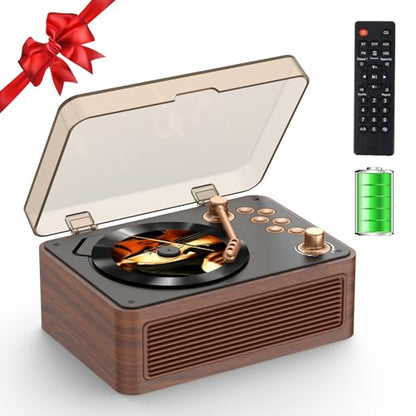 Kegaudio Portable CD Player K-Y01118 Auxiliary Dual Channel Dark Walnut