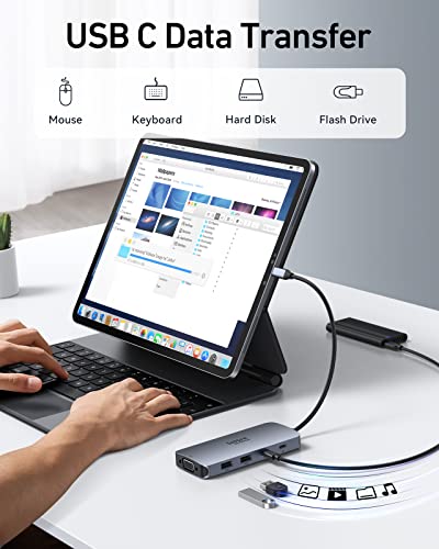 Selore&S-Global 4.5" x 2" x 0.62" SEUC0513 Multi-Display Adapter 4K@60Hz Thunderbolt 3/4 USB C Hub