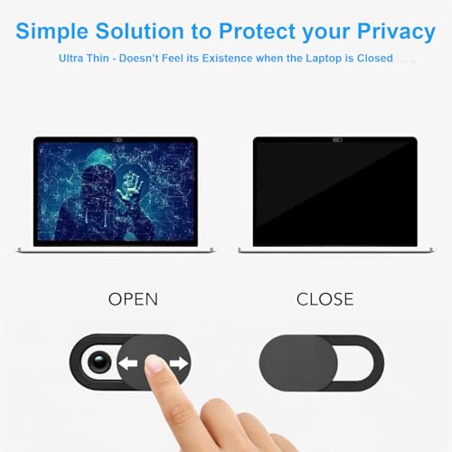 California JOS 9 Pack (3 Large + 3 Medium + 3 Small) 0.03 inch Webcam Cover Slide Privacy Blocker