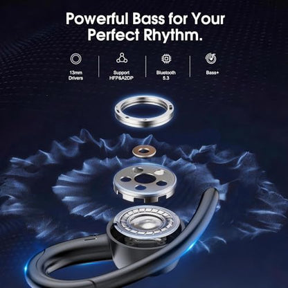 Csasan J90 Pro Wireless Earbuds Bluetooth 5.3 48H Battery Life No Jack