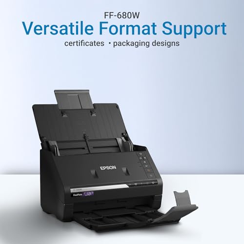 Net Straight FF680W Document Scanner 12800 dpi 48 Bits Optical 24 Greyscale USB