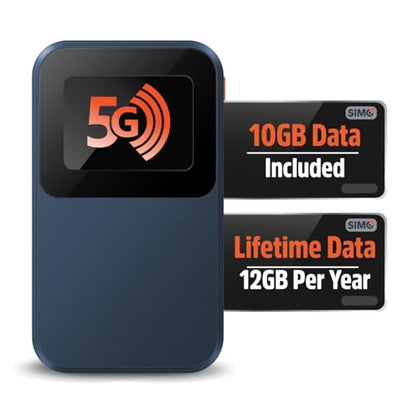 SIMO Solis Edge S5G25 5G Wireless Hotspot No Modem Needed Wi-Fi 6 1000 Mbps