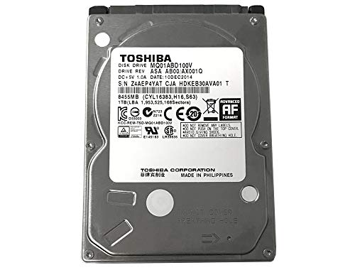 Toshiba 1TB 5400RPM 8MB Cache SATA 3.0Gb/s 2.5-Inch Internal Hard Drive MQ01ABD100V