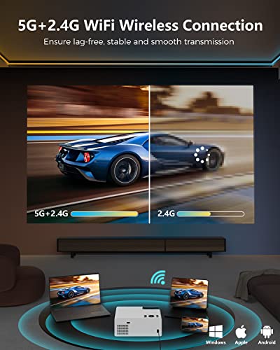 FUDONI 300'' P3 1080P 400 ANSI LCD Projector