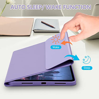 GOKOCO Keyboard Case for iPad 10th 10.9 inch (A2696/A2757/A2777), iPad 11th A16 2025 (A3354/A3355/A3356), Wireless, Battery Powered, QWERTY, Purple