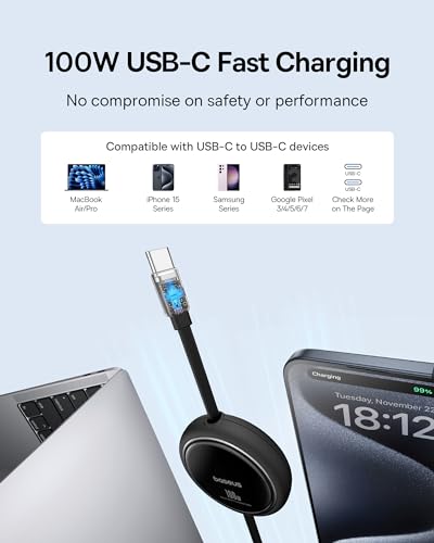 Baseus 3.3ft USB C to USB C Cable 100W Power Delivery Data Transfer Cable Model CB000062