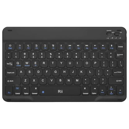 Rii RK302 Bluetooth Keyboard, 78-Key Wireless Slim Design for iPad, Android, Samsung, Windows, Mac, Linux, Tablets & Laptops
