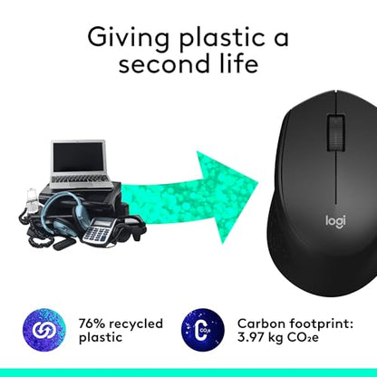 Logitech M330 Silent Wireless Mouse 2.4GHz Optical USB Receiver Battery Powered Wireless PC Mac Chromebook