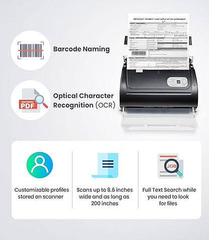 Plustek PS188 Document Scanner 600 dpi USB