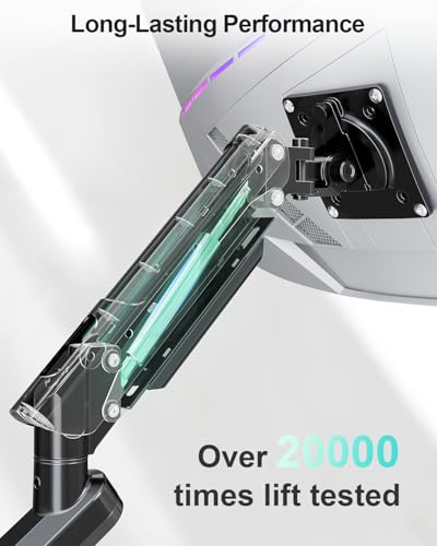 MOUNT PRO 13-32 inch Freelift Pro Black Tabletop Mount Monitor Arm Full Motion 45 Degree Tilt Adjustable Swivel