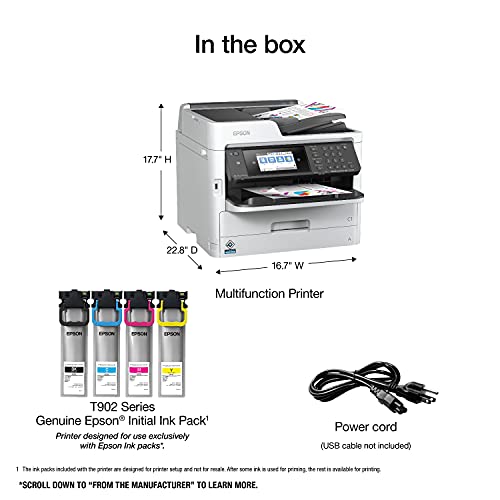Epson WorkForce Pro WF-C5710 Color Inkjet Multifunction Printer 2400 x 1200 dpi