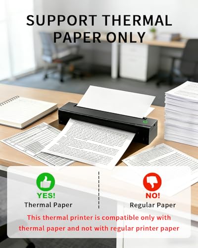 NDYIN Portable Thermal Printer D80 Monochrome 203 dpi