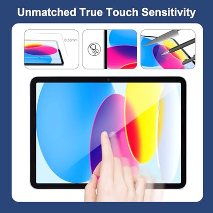 SIBEITU 2 Pack 10.9 Inch Screen Protector for iPad 10th Generation A2696/A2757/A2777