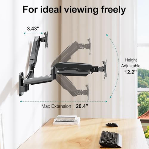 MOUNT PRO Dual Monitor Wall Mount 13-32 Inch, Model PR7002, Articulating, VESA 75x75/100x100