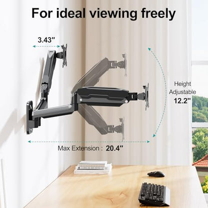 MOUNT PRO Dual Monitor Wall Mount 13-32 Inch, Model PR7002, Articulating, VESA 75x75/100x100