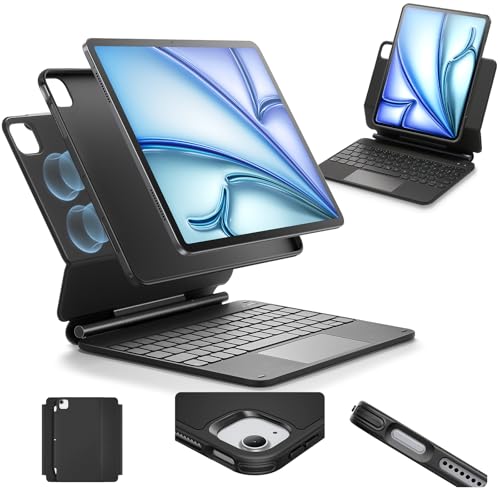 ESR iPad Air 11" Case with Keyboard Model 6B014 - Mechanical, QWERTY Keyboard, Bluetooth Connectivity, Flexible Layout