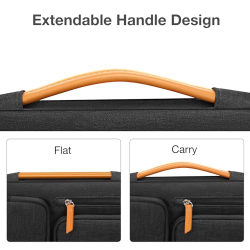 MOSISO 16 Inch Laptop Sleeve MO-15-FP-SOP-BRWPUHD-FTFPKT-BT-BF-BK