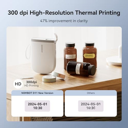 NIIMBOT D11_H Portable Thermal Monochrome Label Maker 300DPI Bluetooth