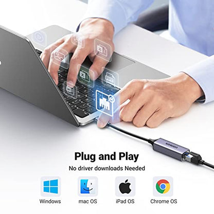 UGREEN USB 3.0 Type-C to RJ45 Ethernet Adapter CM199 1Gbps Ethernet Plug