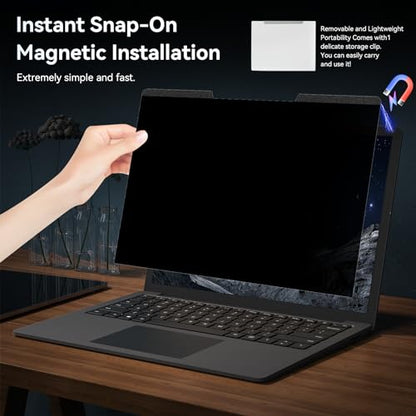 Protescreen 14 Inch Laptop Privacy Screen Protector, Removable Anti-Glare Filter, Scratch Resistant, Water Resistant, 16:9 Aspect Ratio