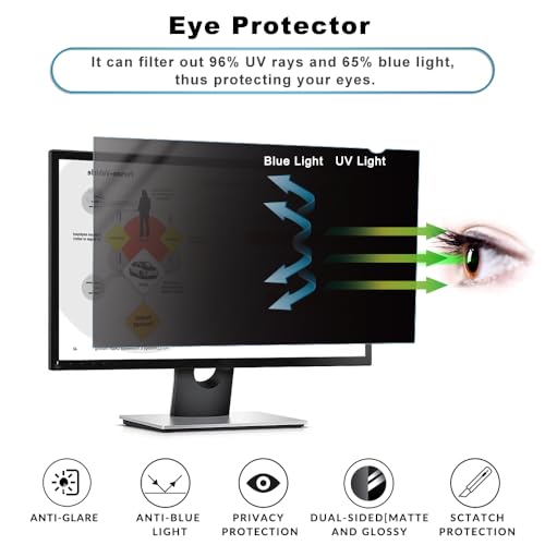 GUMIKE 24 Inch Privacy Screen Filter Anti-Glare Anti-Scratch Monitor Accessory
