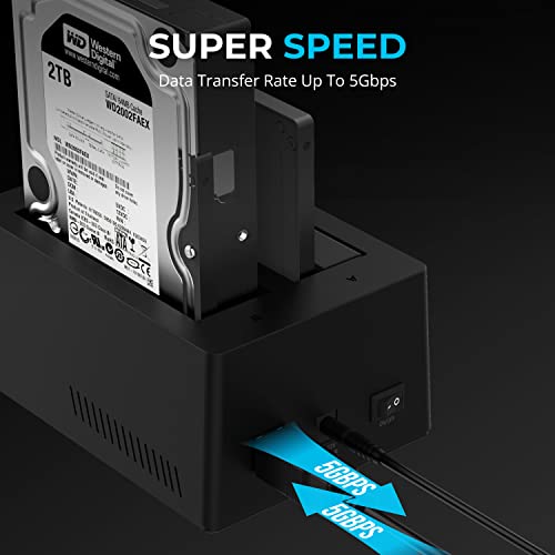 SABRENT 44TB USB 3.0 SATA Dual Bay External Docking Station EC-HD2B