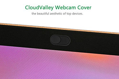 CloudValley 0.6mm W3 Webcam Cover Black 5 Pack