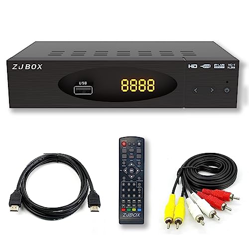 ZJBOX Digital Converter Box - 1080P ATSC Tuner Model F4E5CB845-71f5498721 with HDMI Output and USB Media Player