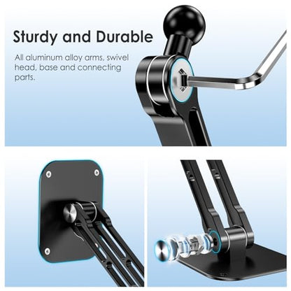 Lucrave Adjustable iPad Tablet Wall Mount B0CZNJKSD453 Aluminum