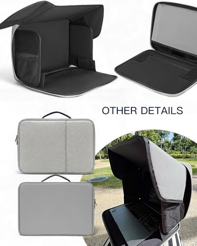 TOVICE 15.7 x 11.8 x 1.4 inches Laptop Sun Shade - Light Grey, UV-Heat Reflective, Water-Resistant