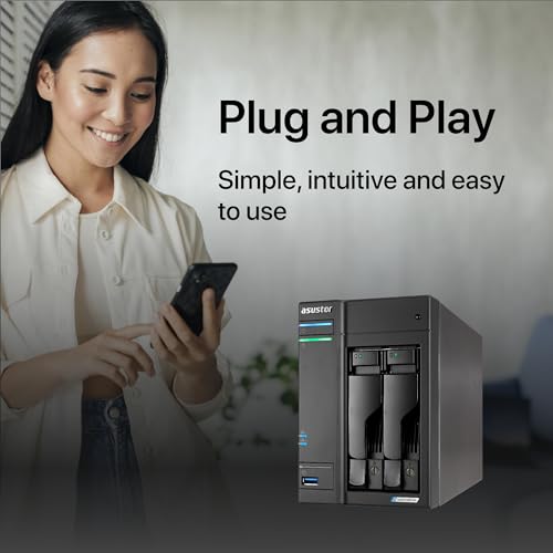 Asustor AS6702T 4 Bay NAS 3840x2160 2.0 GHz Quad-Core Network Attached Storage