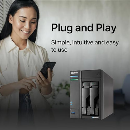 Asustor AS6702T 4 Bay NAS 3840x2160 2.0 GHz Quad-Core Network Attached Storage