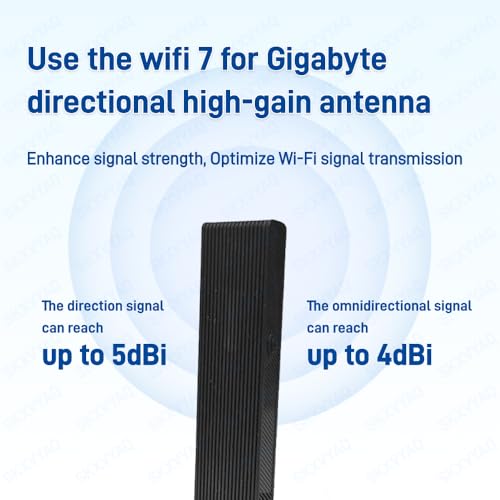 SKXVYAQ WiFi 7 Magnetic Antenna for GIGABYTE B850 - Dual-Band - High-Gain 9dBi - Model: For GIGABYTE B850