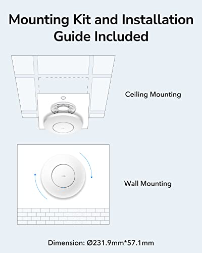 Cudy AP1300 Dual-Band Wireless Access Point 1200Mbps 2.4GHz/5GHz Indoor Business Connectivity