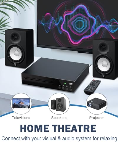 SHIWAKOTO DVD Player SH-DVP ULTRA 1080p 5.1 Surround HDMI CD, DVD, VCD, SVCD