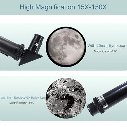 ToyerBee 70mm YC0001 Manual Focus Altazimuth Mount Portable Refractor Telescope