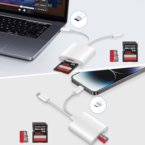 Luonanava SD Card Reader US-SD-010 for iPhone iPad and USB C Devices