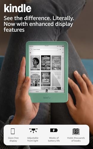 Amazon Kindle 16 GB - 6" Glare-Free Display, 300 PPI, Adjustable Front Light, E-Reader