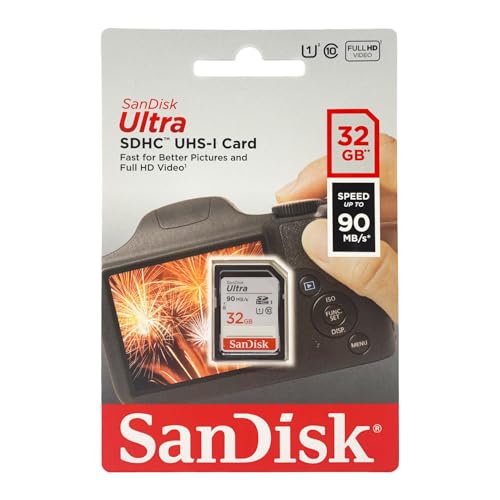 SanDisk 32GB Ultra SDSDUNR-032G-GN6IN SDHC Memory Card - 90MB/s Read Speed, Class 10, UHS-I
