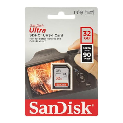 SanDisk 32GB Ultra SDSDUNR-032G-GN6IN SDHC Memory Card - 90MB/s Read Speed, Class 10, UHS-I