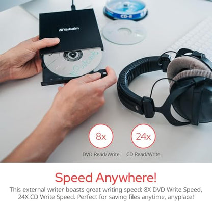 Verbatim External Slimline DVD Writer 128GB USB 2.0