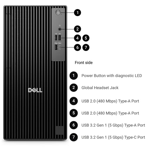 Dell Pro Tower PC Intel Core i3-14100 4.7GHz 32GB DDR5 1TB PCIe SSD