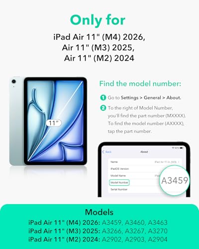 ESR 2 Pack Paper-Feel Tempered Glass Screen Protector for iPad Air 11" (M4/M3/M2) 9H Matte Anti-Glare