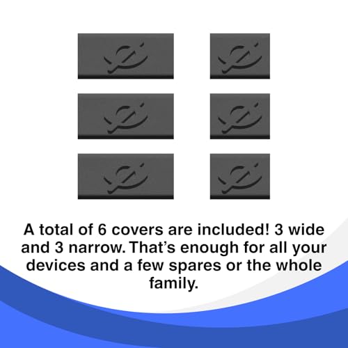 Gadget Ray Webcam Cover Slide 3.15 x 2.01 x 0.55 inches, 0.317 ounces, Flexible Camera Privacy Cover, 6 Pack