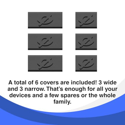 Gadget Ray Webcam Cover Slide 3.15 x 2.01 x 0.55 inches, 0.317 ounces, Flexible Camera Privacy Cover, 6 Pack