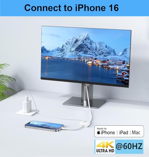 Wahbite USB-C to HDMI Adapter 4K 60Hz Compatible with Multiple Devices