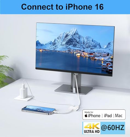 Wahbite USB-C to HDMI Adapter 4K 60Hz Compatible with Multiple Devices