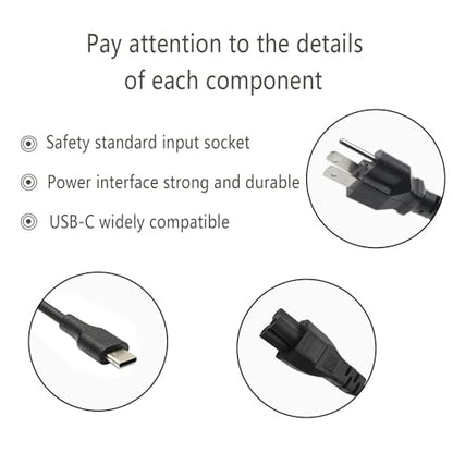 Yodzgaco 65W DZ65200325 USB Type C Laptop Power Adapter